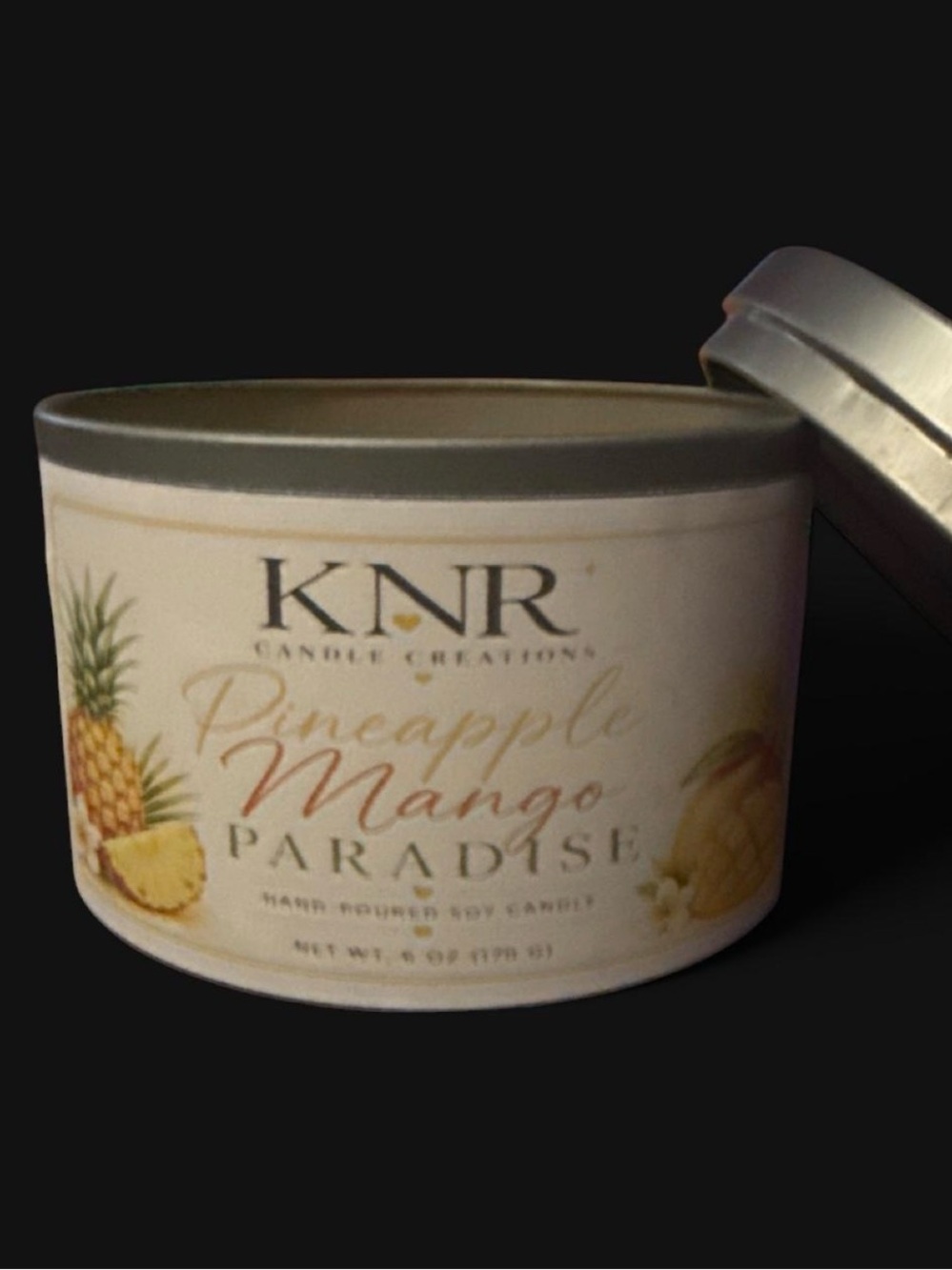 Pineapple Mango Paradise Soy Candle - 6 oz Hand-Poured Soy Candle